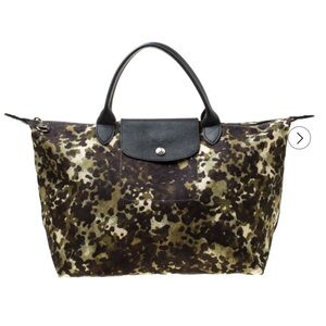 Longchamp Camo Nylon Medium Le Pliage Tote